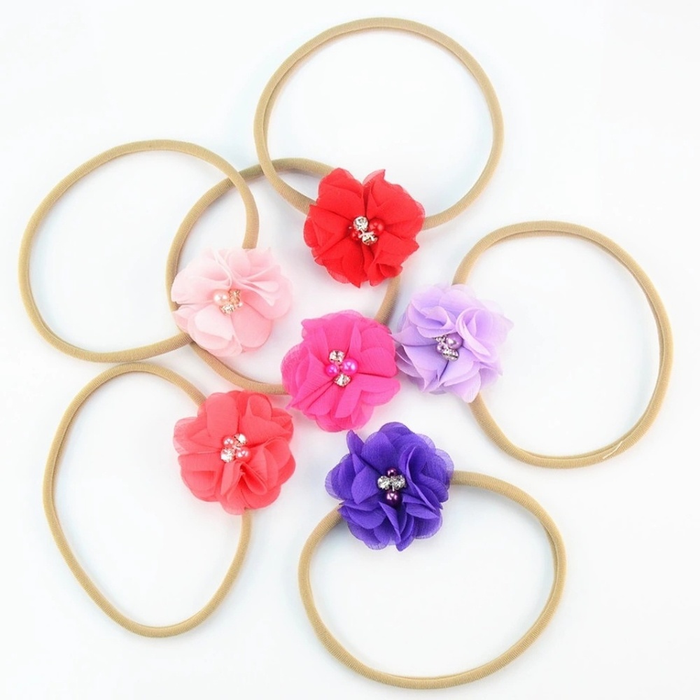 Set of 6 Nylon Headbands